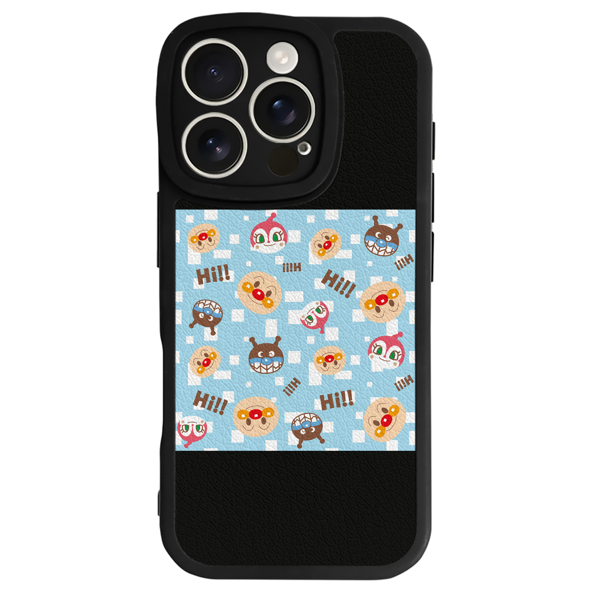 （画像用） アンパンマン Anpanman 【iPhone 16シリーズ対応】シリコンスマホケース（レザー調） 材質：シリコン